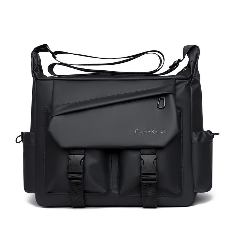 Vīriešu plecu soma – ūdensnecaurlaidīga, liela ietilpība, korejiešu stila modes, ultra viegla, nodilumizturīga (Materiāls: ādas plēve; Odere: poliesters; Ūdensnecaurlaidība; Ultra vieglums; Nodiluma izturība)