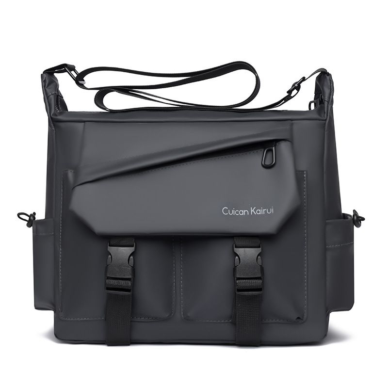 Vīriešu plecu soma – ūdensnecaurlaidīga, liela ietilpība, korejiešu stila modes, ultra viegla, nodilumizturīga (Materiāls: ādas plēve; Odere: poliesters; Ūdensnecaurlaidība; Ultra vieglums; Nodiluma izturība)