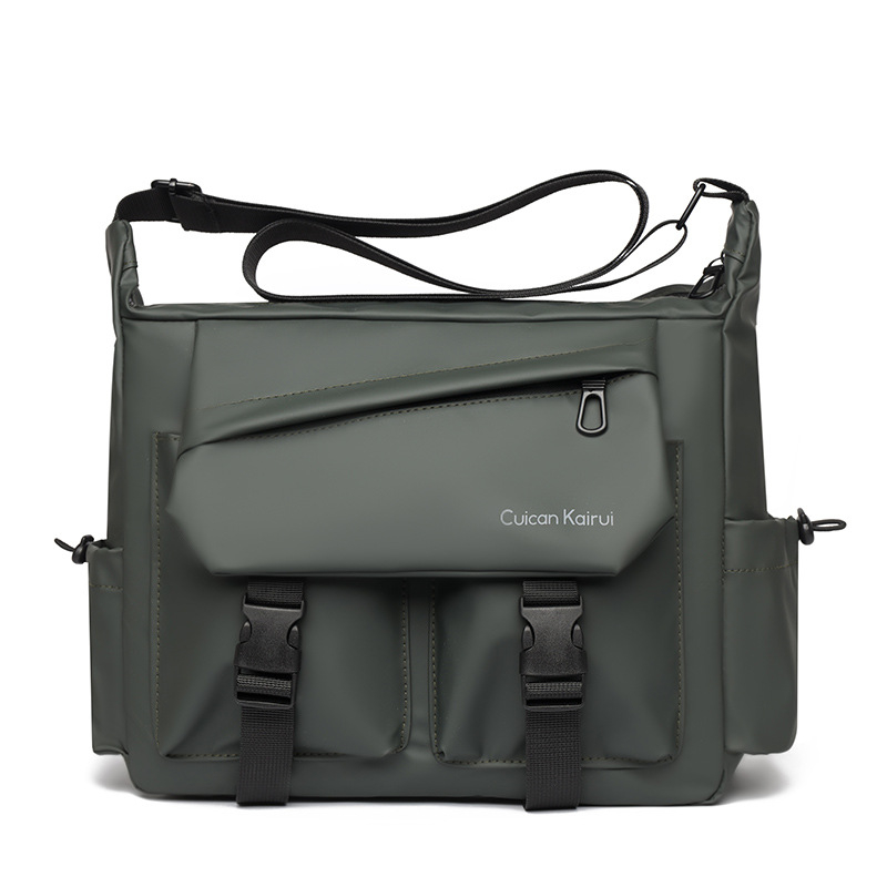 Vīriešu plecu soma – ūdensnecaurlaidīga, liela ietilpība, korejiešu stila modes, ultra viegla, nodilumizturīga (Materiāls: ādas plēve; Odere: poliesters; Ūdensnecaurlaidība; Ultra vieglums; Nodiluma izturība)