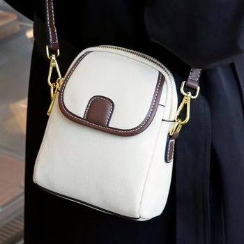 Τσάντα ώμου από PU με σχήμα κέλυφος, μαλακή οβάλ μορφή, εσωτερική θήκη με φερμουάρ, επένδυση από καμβά