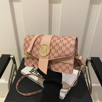 Geantă crossbody din PU, stil street, formă orizontală pătrată, închidere magnetică, curea de umăr simplă