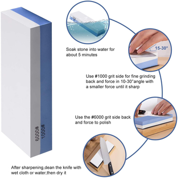 Dvipusis korundinis šlifavimo akmuo, aliejinis akmuo virtuvės ir lauko naudojimui, modernus minimalistinis stilius