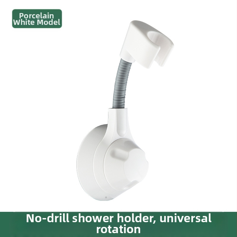 Univerzalni podesivi zidni nosač za tuš – lijepljenje bez bušenja, višefunkcionalan, elektroplatirani završni sloj, prilagodljiv