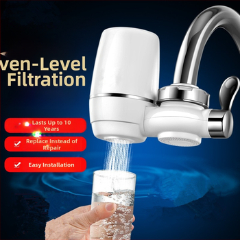 7-laipsnių keramikos filtras krano vandens valymui, be montavimo, keičiamas filtras, 1000 L/dienai