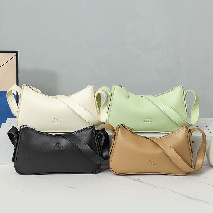 PU rankinė miesto minimalistiniam stiliui, horizontaliai kvadratinė forma, užtrauktukas, PU pamušalas, vidinė ID kišenė, su tarpine sluoksniu ir vienu pečių diržu