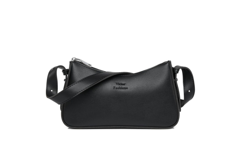 PU rankinė miesto minimalistiniam stiliui, horizontaliai kvadratinė forma, užtrauktukas, PU pamušalas, vidinė ID kišenė, su tarpine sluoksniu ir vienu pečių diržu