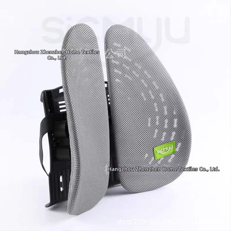 Лумбална опора за офис стол - пълнеж от паметен памук, калъф полиестер, едноцветна, подходяща за всички сезони, универсална съвместимост