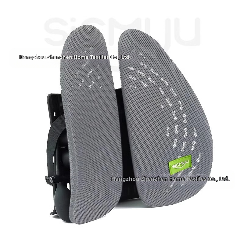 Лумбална опора за офис стол - пълнеж от паметен памук, калъф полиестер, едноцветна, подходяща за всички сезони, универсална съвместимост