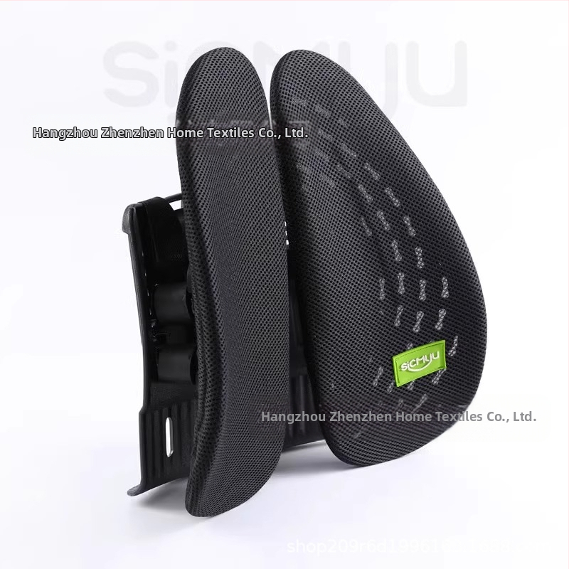 Лумбална опора за офис стол - пълнеж от паметен памук, калъф полиестер, едноцветна, подходяща за всички сезони, универсална съвместимост