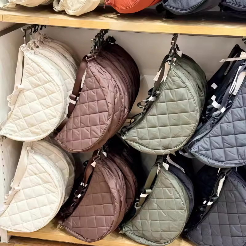 Unisex torba preko ramena, dumpling oblik, rombus quilt PU, poliester podstava, šifra 472785