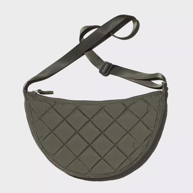 Unisex torba preko ramena, dumpling oblik, rombus quilt PU, poliester podstava, šifra 472785