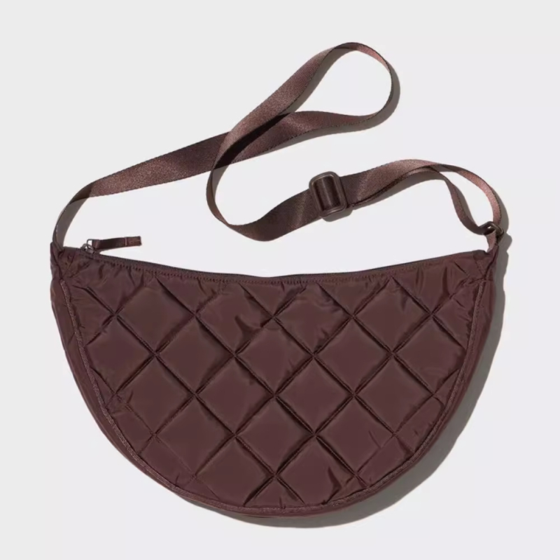 Unisex torba preko ramena, dumpling oblik, rombus quilt PU, poliester podstava, šifra 472785