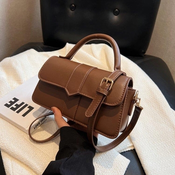 Zunen ženska crossbody torba, PU koža, horizontalan kvadratni oblik, magnetsko zatvaranje, unutarnja džep za mobitel