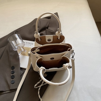 Unisex PU ανάγλυχη τσάντα ώμου με επένδυση PU, Άνοιξη 2025