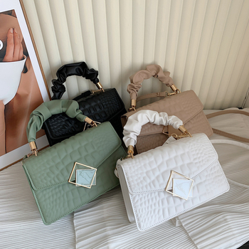 Τσάντα ώμου από PU με μαγνητικό κούμπωμα, εσωτερικό διαμέρισμα με φερμουάρ τύπου σάντουιτς, επένδυση συνθετικό δέρμα, διπλό λουρί