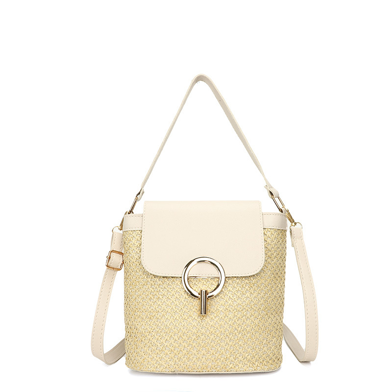 Ženska PU bucket torbica s poklopcem, gradski stil, vertikalni kvadratni oblik, zatvarač, poliester podstava