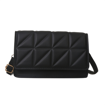 Τσάντα ώμου από PU δέρμα σε στυλ street trend, οριζόντια τετράγωνη μορφή, εσωτερική θήκη για κινητό, θήκη με καπάκι, με μία ιμάντα