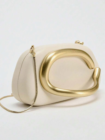 Βραδινή κλάτς τσάντα - PU υλικό, στυλ κουτί, μαγνητικό κλείσιμο, εσωτερικά διαμερίσματα για τηλέφωνο και ταυτότητα, επένδυση πολυεστέρα