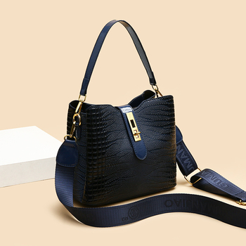 Τσάντα bucket PU δέρμα, κλείσιμο με καπάκι, εσωτερικά τσεπάκια: φερμουάρ, θήκη τηλεφώνου και ID