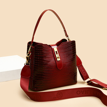 Τσάντα bucket PU δέρμα, κλείσιμο με καπάκι, εσωτερικά τσεπάκια: φερμουάρ, θήκη τηλεφώνου και ID