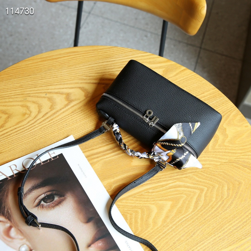 Gențiță de machiaj din piele autentică, formă pătrată orizontală, închidere cu fermoar, buzunar interior cu fermoar și buzunar pentru telefon, stil Street Trend