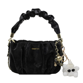 Τσάντα ώμου από PU, οριζόντια τετράγωνη σχήματος, με φερμουάρ, επένδυση πολυεστέρα, εσωτερική θήκη με φερμουάρ, διπλά λουριά