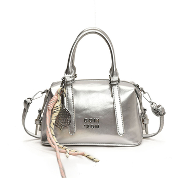 Moterų rankinė per petį Boston stiliaus | miesto paprastumas, PU medžiaga, horizontali kvadrato forma, užtrauktuko atverimas, vidinė kišenė su užtrauktuku