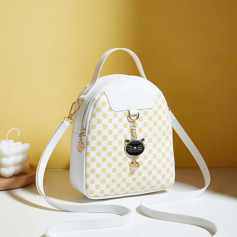 PU crossbody torbica kružnog oblika, s jednim remenom, zip zatvarač, bez podstave