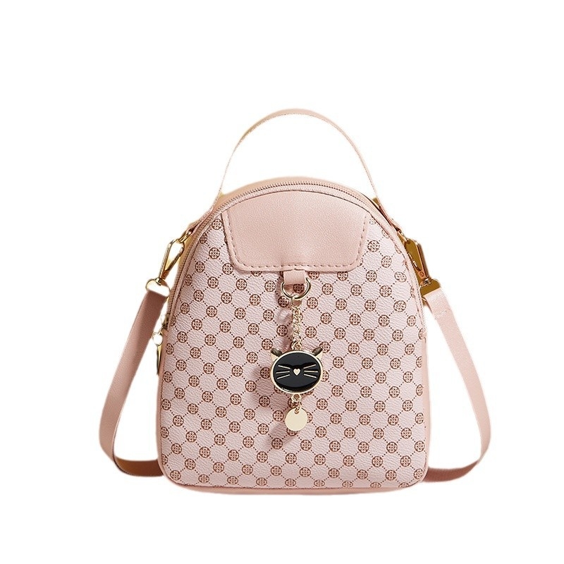 PU crossbody torbica kružnog oblika, s jednim remenom, zip zatvarač, bez podstave