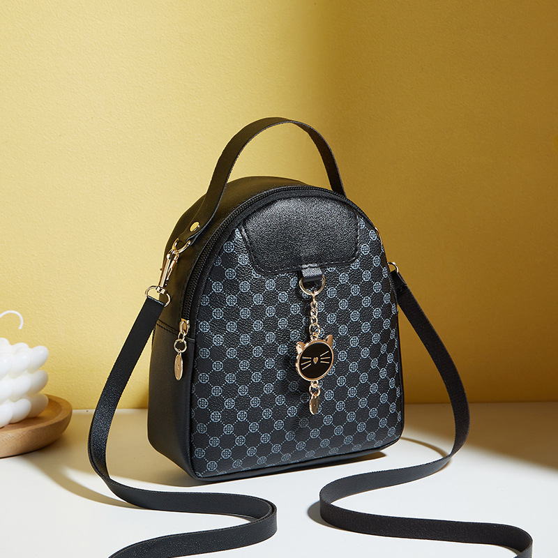 PU crossbody torbica kružnog oblika, s jednim remenom, zip zatvarač, bez podstave