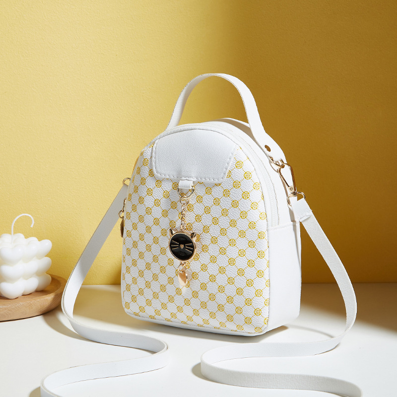 PU crossbody torbica kružnog oblika, s jednim remenom, zip zatvarač, bez podstave