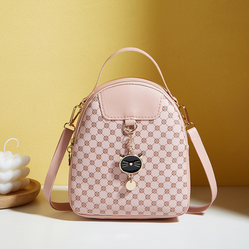 PU crossbody torbica kružnog oblika, s jednim remenom, zip zatvarač, bez podstave