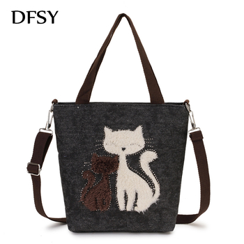 Moterų crossbody krepšys iš drobės su gyvūnų raštu, užtrauktukas, vertikalios kvadrato formos