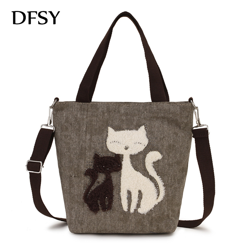 Sieviešu plecu soma no auduma ar dzīvnieku rakstu, rāvējslēdzējs, vertikāla kvadrātforma