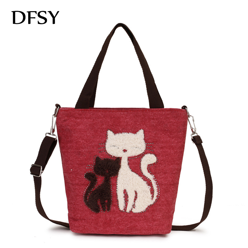 Sieviešu plecu soma no auduma ar dzīvnieku rakstu, rāvējslēdzējs, vertikāla kvadrātforma