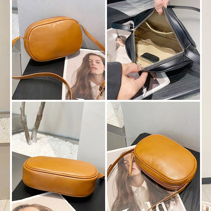 Ženska torbica od prve sloje teleće kože, vodoravnog kvadratnog oblika, zatvarač, unutarnje pretince za mobitel i džep sa zatvaračem, jedna naramenica