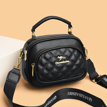 PU γυναικεία box τσάντα, αστικός μινιμαλισμός, κλείσιμο με φερμουάρ, οριζόντιο τετράγωνο σχήμα