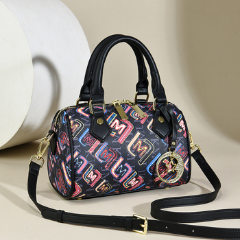 Geantă de umăr din PU cu fermoar, stil street trend, formă orizontal pătrată, Emperor Rhino