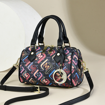 Geantă de umăr din PU cu fermoar, stil street trend, formă orizontal pătrată, Emperor Rhino