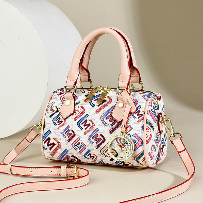 Geantă de umăr din PU cu fermoar, stil street trend, formă orizontal pătrată, Emperor Rhino