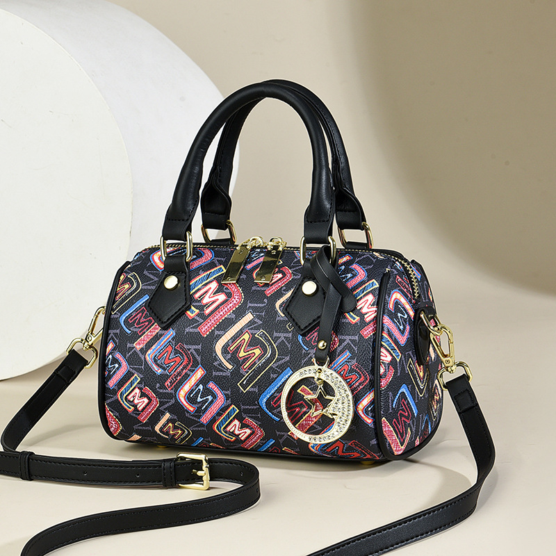 Geantă de umăr din PU cu fermoar, stil street trend, formă orizontal pătrată, Emperor Rhino