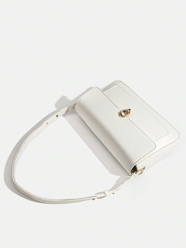 Geantă Butterfly pentru subraț, material PU, formă verticală pătrată, închidere cu lacăt, buzunare interne pentru telefon și ID