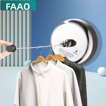 Разтегателна стенна сушалка за дрехи, 304 неръждаема стомана, скрит монтаж, за баня и балкон