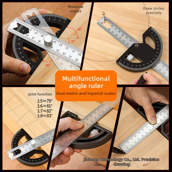 Дърводелска Edge Rule – маркиращ инструмент за дърво, ръбове и ъгли — марка Refined red Technology