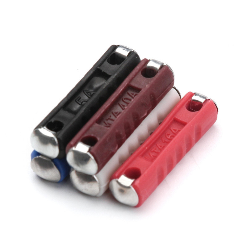 Automobilių vamzdiniai saugikliai, 200 vnt. rinkinys, 5A-40A, Xinrong Technology, skirtas automobilių elektronikai