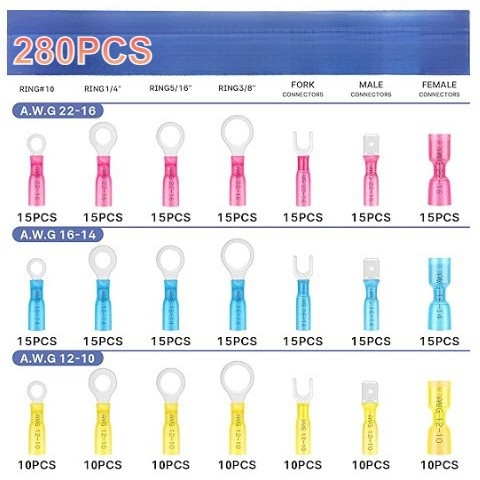 Vízálló hőszűkítő cső dugó és közbenső vezetékterminál csatlakozó, Crimping terminal CNHH