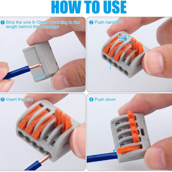 Σετ συνδετήρων καλωδίων 130 τεμαχίων, για μαλακά και σκληρά καλώδια, με γρήγορους συνδετήρες και κουτί διακλάδωσης