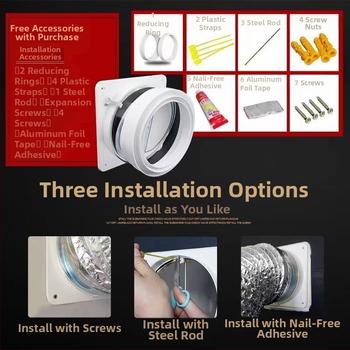 Кухненски обратен клапан за вентилация – пластмасов, модерен минималистичен стил, за кухненски изпускателни тръби, баня и обществени канали