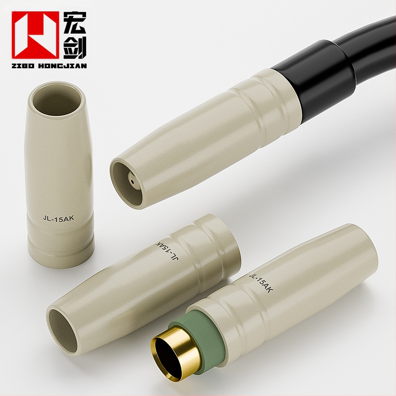 Газозащитна заваръчна горелка: защита на дюза с покритие, проводяща дюза, 15AK консумативи