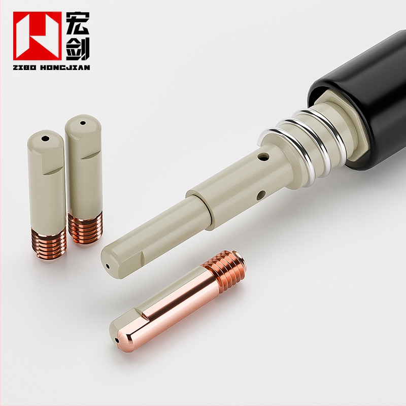 Газозащитна заваръчна горелка: защита на дюза с покритие, проводяща дюза, 15AK консумативи